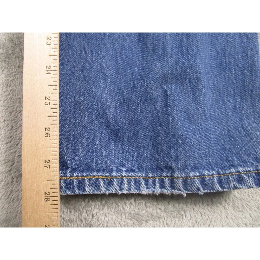 Levis 501 Jeans Mens 32x28 Blue Demim Distressed Button‎ Fly Cotton Pockets